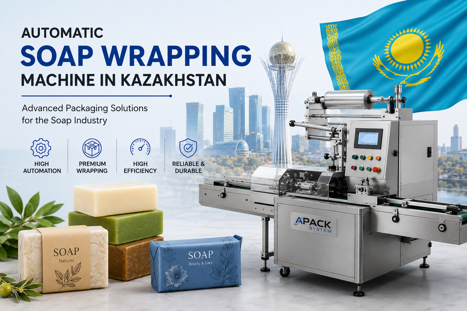 Automatic Soap Wrapping Machine in Kazakhstan